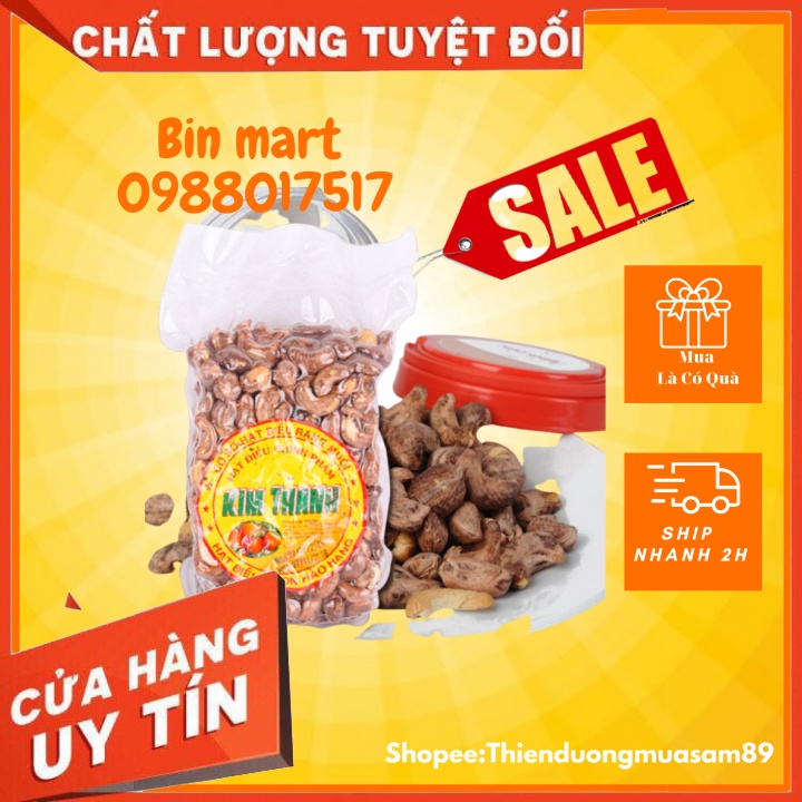 Hạt điều rang muối Bình Phước vỏ lụa 500g