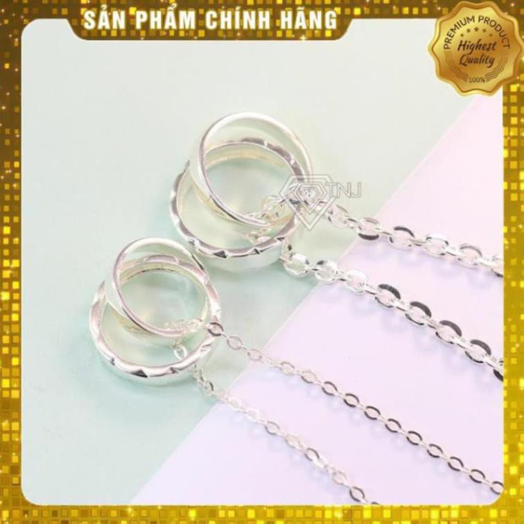 [💝Không Đẹp Hoàn Tiền] Vòng cổ đôi tình yêu, dây chuyền đôi bạc khắc tên đơn giản theo yêu cầu