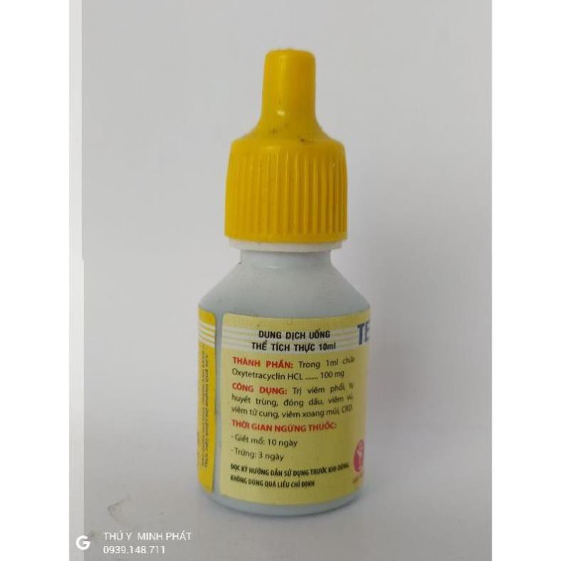 TETRAMYCIN D ĐẬU GÀ MINH HUY LỌ 10ML