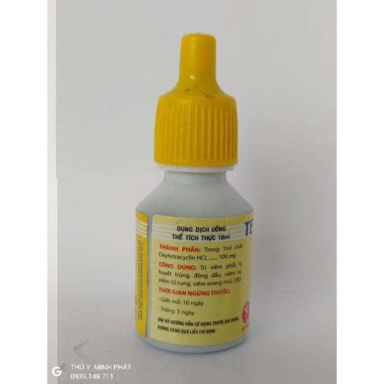 TETRAMYCIN - D ĐẬU GÀ MINH HUY LỌ 10ML