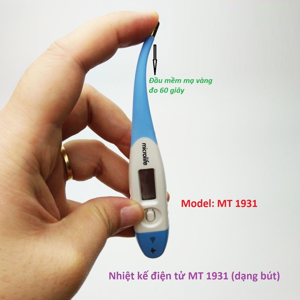 Máy đo nhiệt kế điện tử Microlife MT 200 Thụy Sỹ, kiểm tra nhiệt độ sốt cơ thể người lớn, trẻ em - Trung Đông Pharmacy