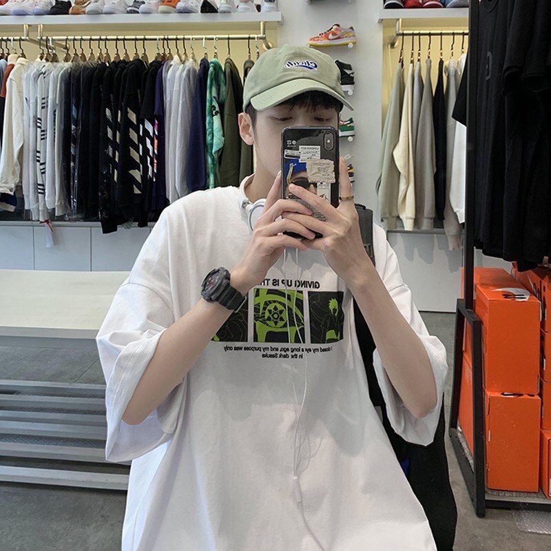 Áo phông nam nữ unisex tay lỡ thun form rộng teen cổ tròn oversize cotton GIVING giá rẻ màu đen trắng tee pull freesize