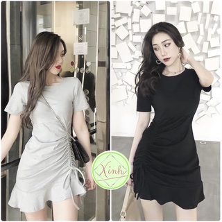 Váy đầm body đuôi cá rút dây eo siêu hot - freeship xinh store93