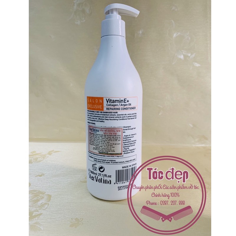 Cặp dầu gội & dầu xả STAR VATINA 800ml/chai