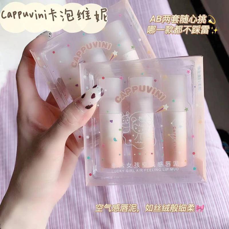 Set 3 Son Kem Lì Cappuvini Chống Thấm Nước Và Lâu Trôi Độc Đáo