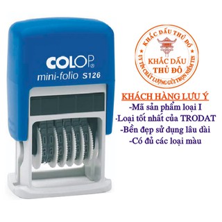 [Rẻ Vô Định] Dấu số liền mực 6 số 3mm (Colop S126)