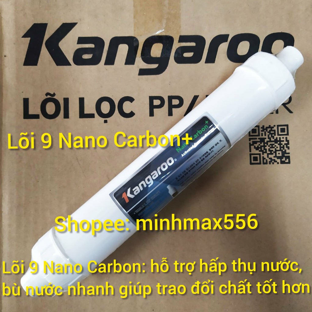 LÕI LỌC NƯỚC KANGAROO hydrogen SỐ 9 Nano carbon+ | thay cho máy hydrogen KG100HP, KG100HA, KG100HQ, KG100HC..