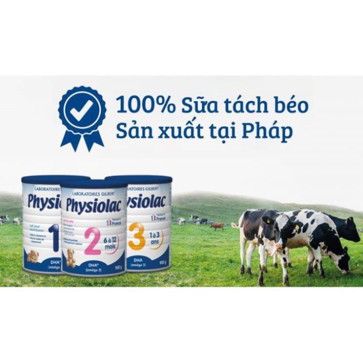 Sữa bột Physiolac số 1, 2, 3 900g Date 2023 [Mẫu mới]