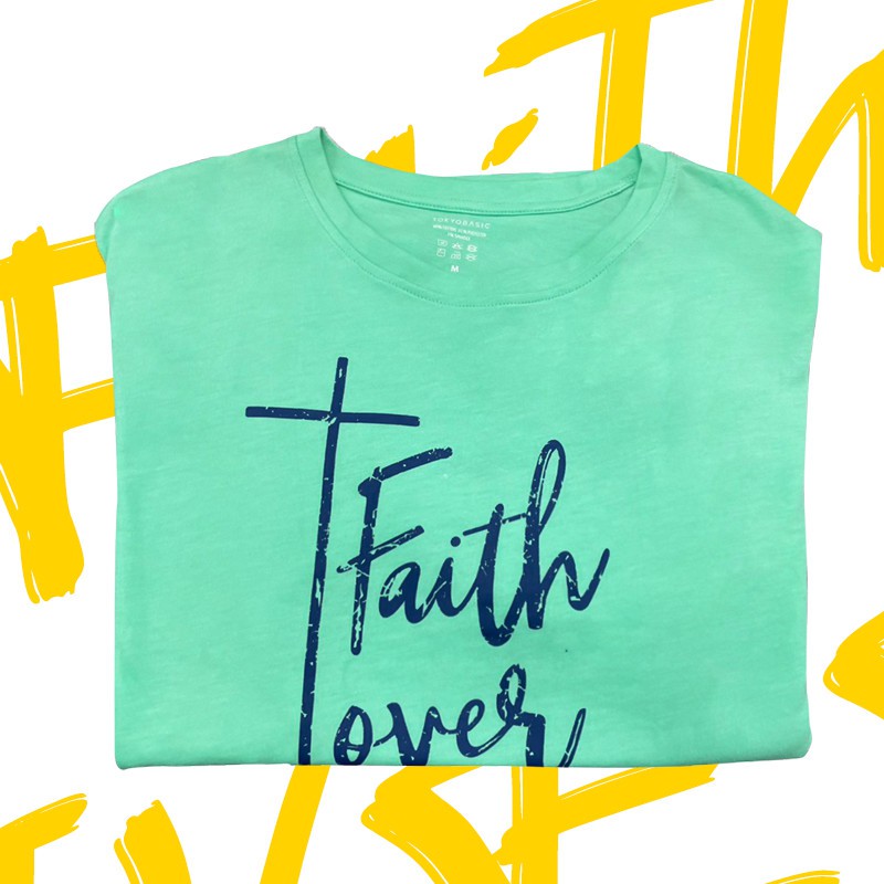 Áo thun Nữ TOKYOLIFE cổ tròn Faith over fear I9TSH011G