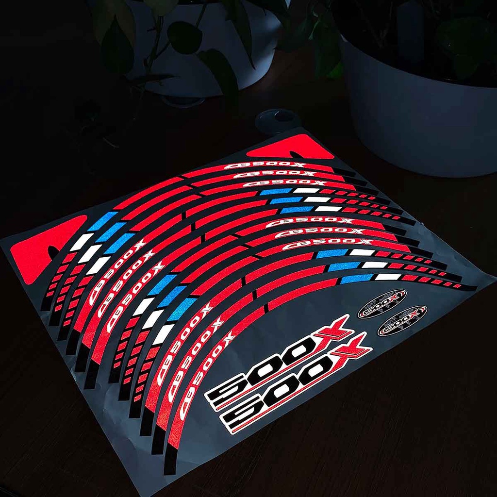 Miếng Dán Phản Quang 3m Chống Thấm Nước Trang Trí Bánh Xe Mô Tô Honda Cb500X Cb 500x