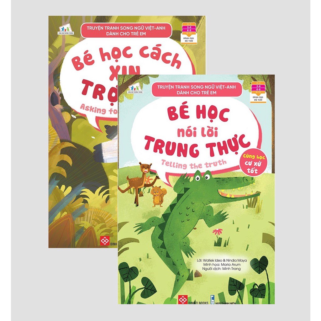 Sách -Combo - Truyện tranh song ngữ Việt-Anh dành cho trẻ em - Cùng học cư xử tốt 10T