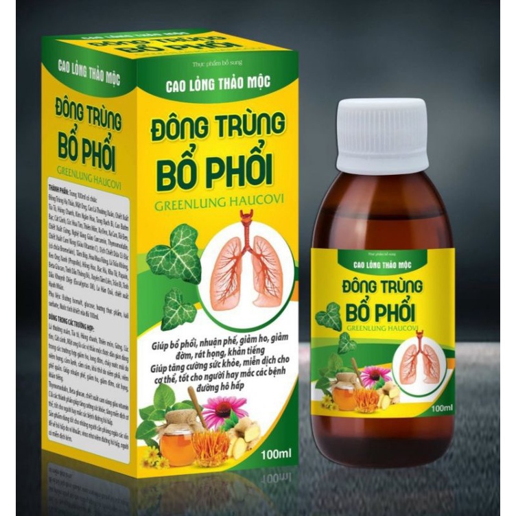 Siro đông trùng bổ phổi - giảm ho, giảm đờm, tăng đề kháng ( chai 100ml)