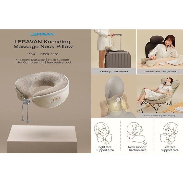 Gôi massage cổ Leravan LJN002 pin sạc tiện lợi chính hãng cao cấp - Minh Tín Shop