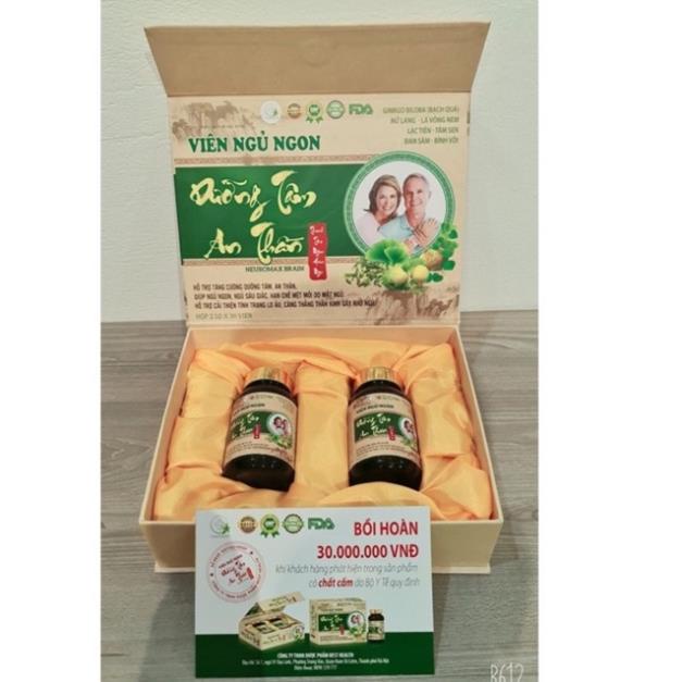 Viên dưỡng tâm an thần - tạo giấc ngủ sâu - Hộp 2lọ 30viên