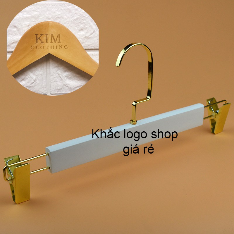 Móc kẹp gỗ treo quần áo người lớn cao cấp 32cm (1 móc)