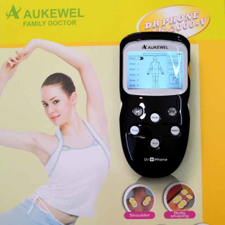 Máy Massage xung điện trị liệu 8 miếng dán cao cấp thương hiệu Đức Aukewel Dr Phone AK-2000-V