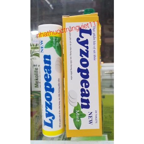 Kẹo ngậm bạc hà giảm sưng, đau, rát họng - Tube 24 viên