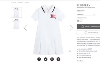 Váy polo Burberry xuất