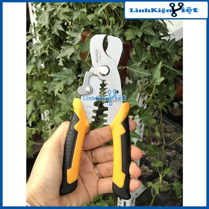 Kìm Đa Năng 3 Trong 1 Made In JAPAN BA0143 (Cắt Cáp-Bấm Cốt-Tuốt Dây)