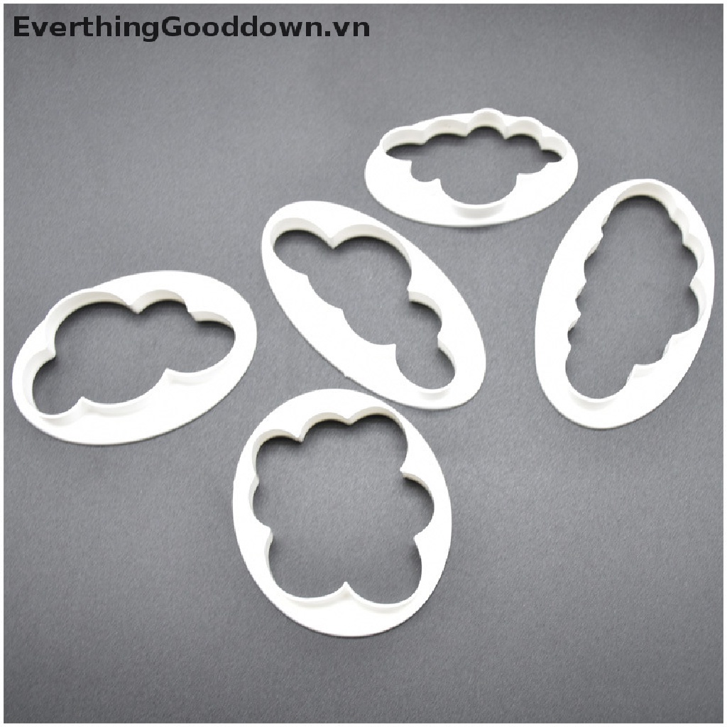 Bộ 5 Khuôn Cắt Bánh Quy Hình Đám Mây 3D