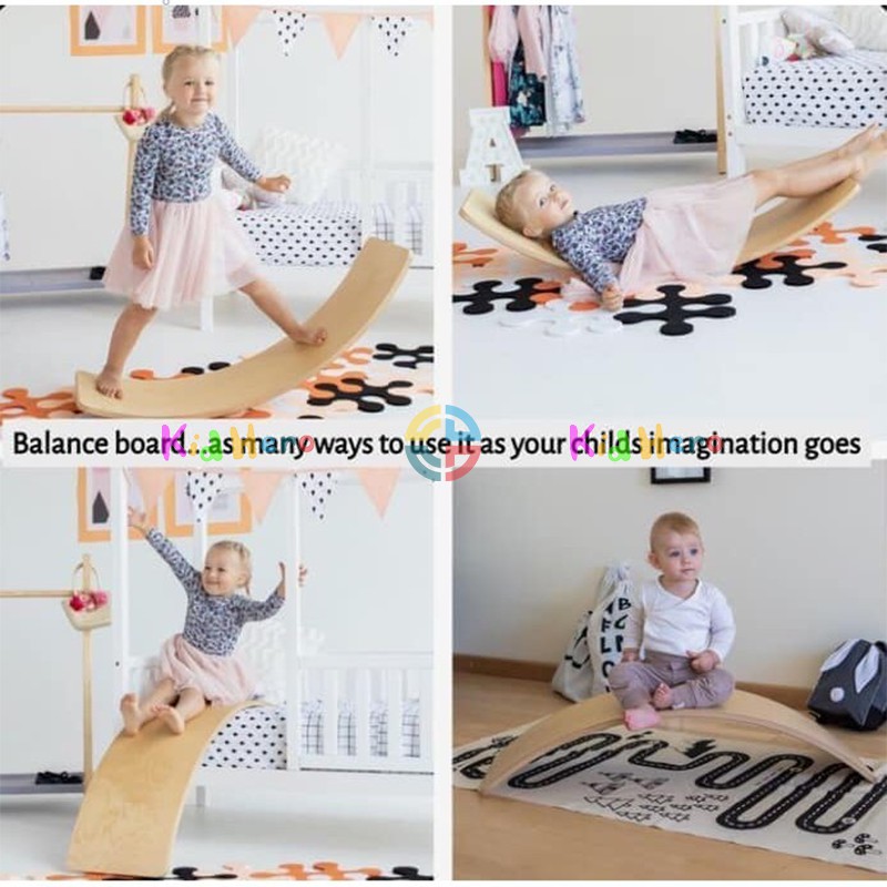Ván Thăng Bằng Yoga Cho Trẻ Em Theo Bài Tập Montessori, Ván Bập Bênh Đa Năng - Dòng Sản Phẩm Kích Hoạt Não Không Gian