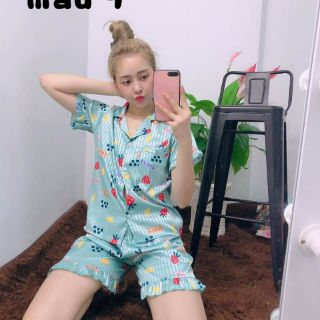 Bộ Lụa Gấm quần đùi có túi quần