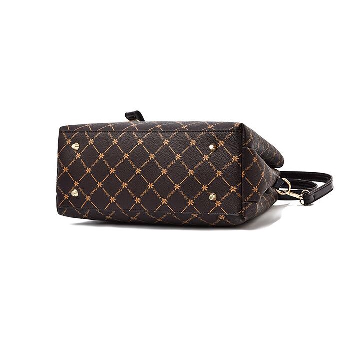 Túi Xách Tay Bằng Da Hoa Văn Kẻ Ô Thời Trang Dành Cho Nữ