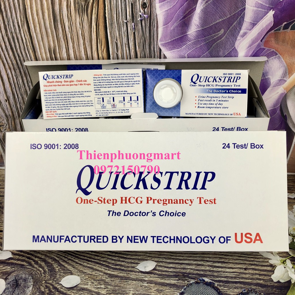 24 Que Thử Thai Quickstrip Phát Hiện Thai Sớm - " NHANH CHÓNG - ĐƠN GIẢN - CHÍNH XÁC - GIÁ RẺ "