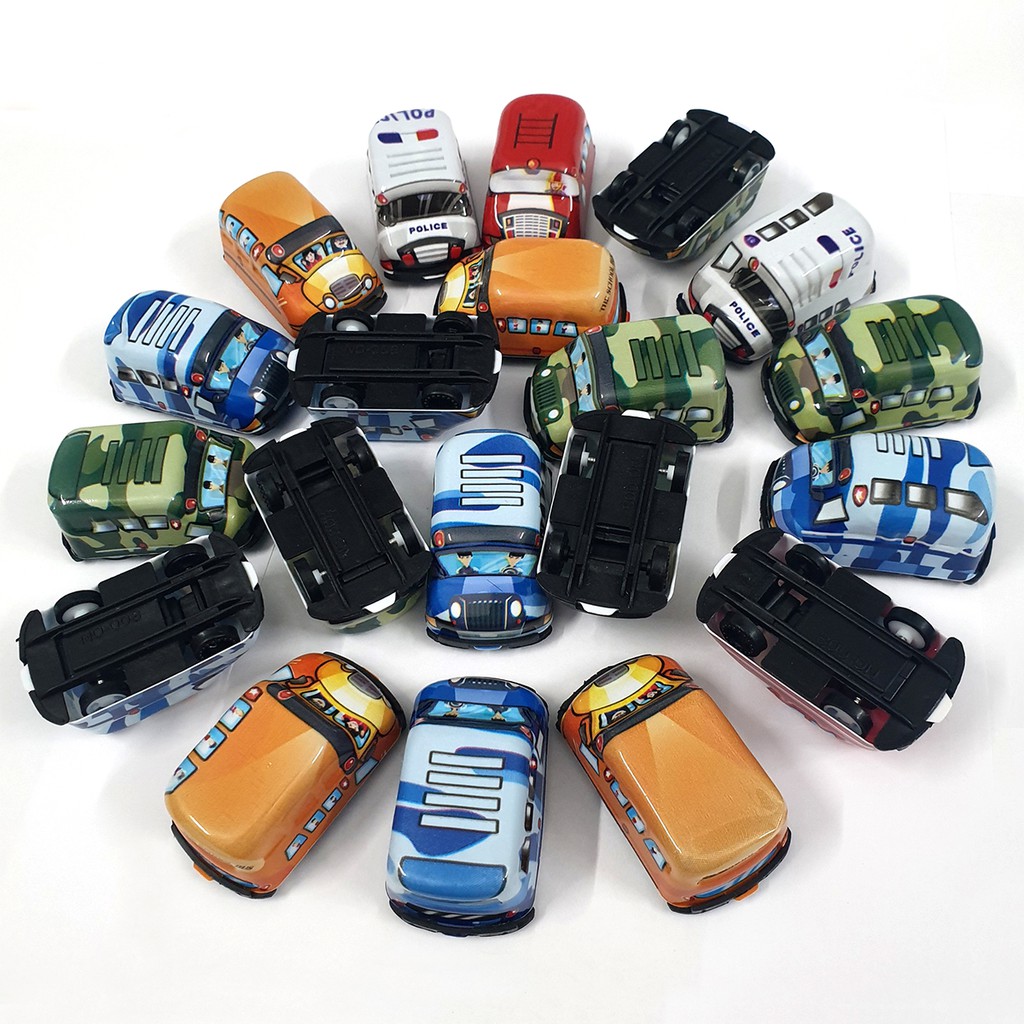 Bộ 20 xe mô hình đồ chơi ô tô cứu hỏa, xe cứu thương, xe cảnh sát mini bánh đà cho bé 3 tuổi học hỏi, vui chơi, khám phá