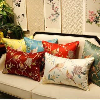 Vỏ gối lụa satin thêu cao cấp