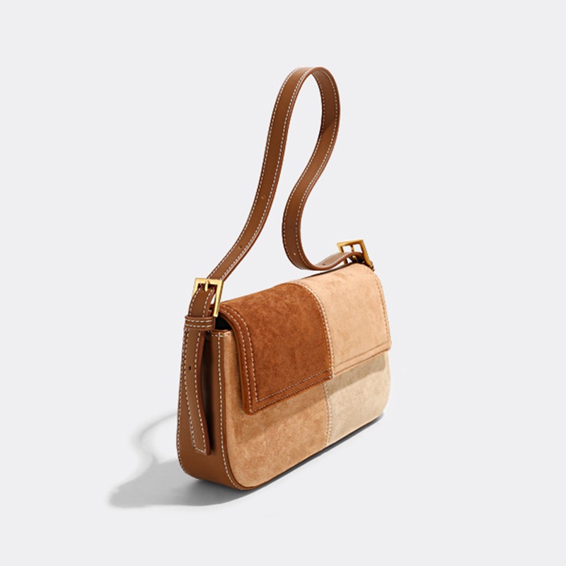 Túi đeo vai IELGY màu sắc tương phản dễ phối đồ thiết kế thời trang cho nữ