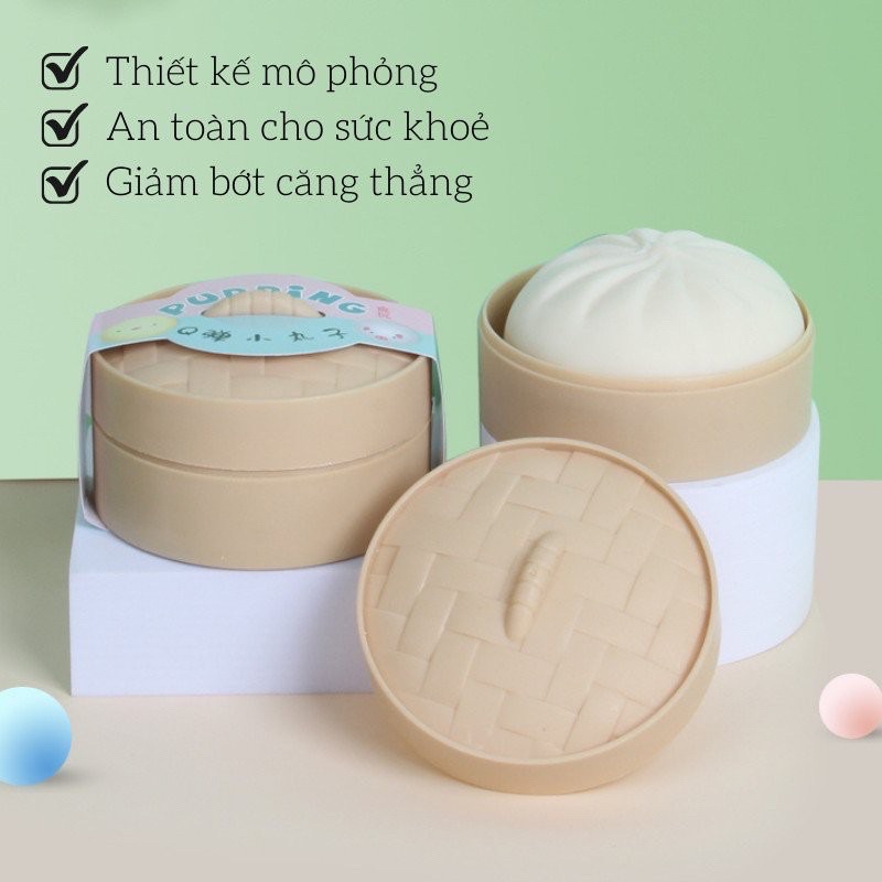 Đồ chơi Bánh Bao xả stress, nhào nặn đã tay.