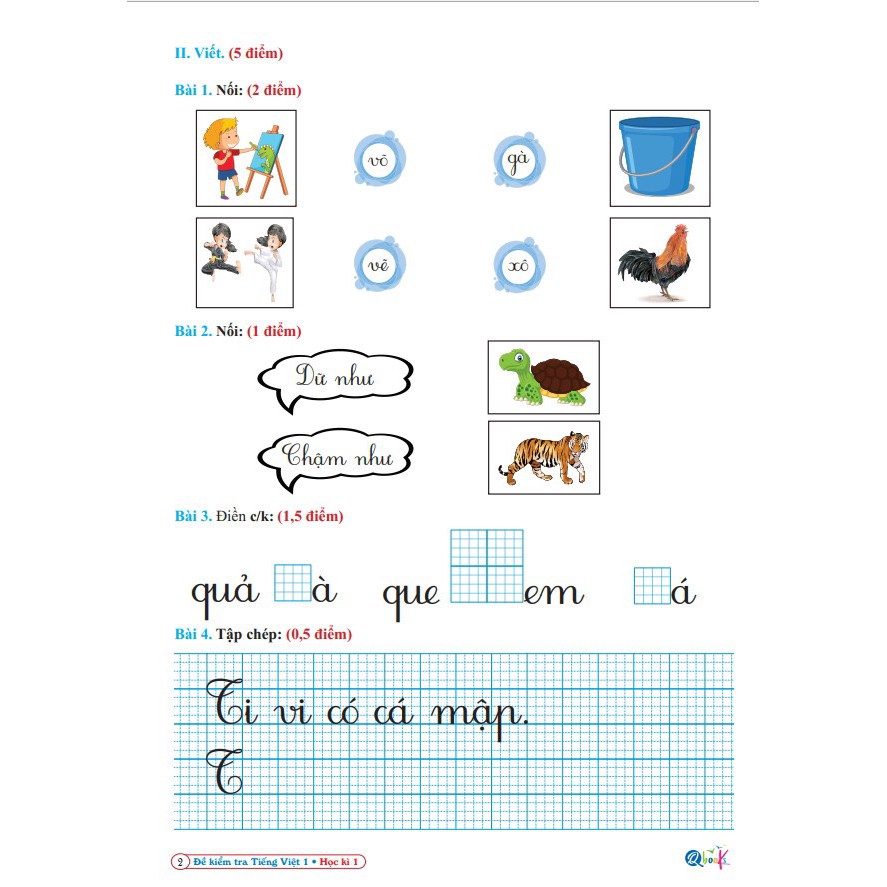 Sách - Đề Kiểm Tra Tiếng Việt 1 (Cánh Diều) - Học Kì 1 (1 quyển)