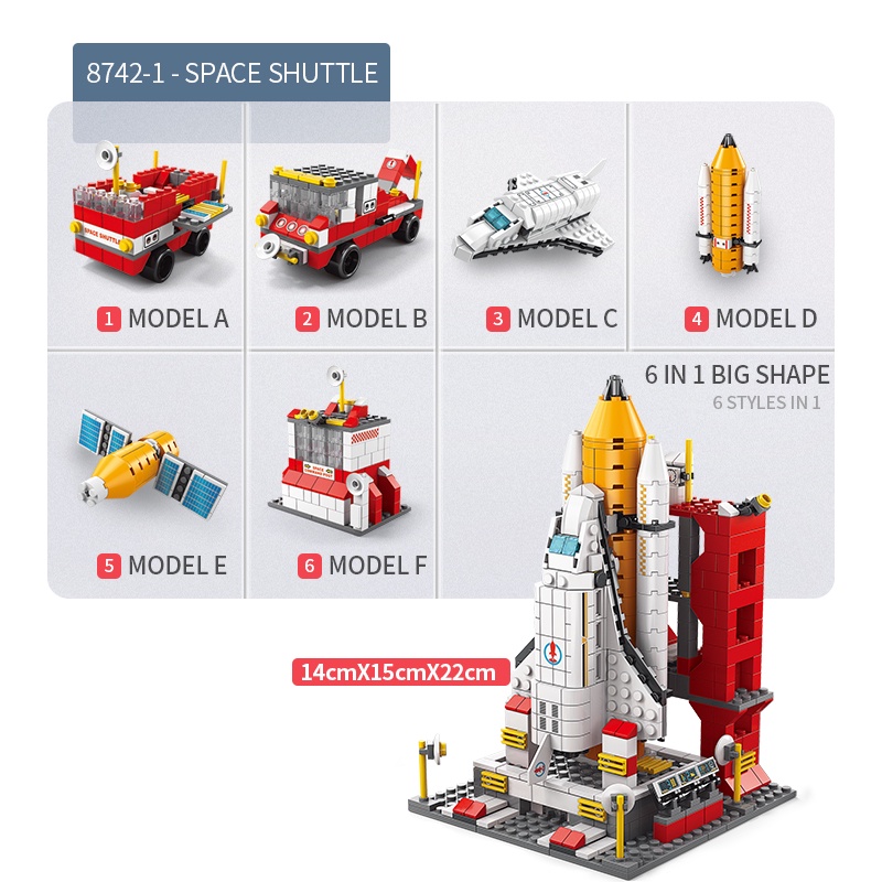 Đồ chơi thông minh tàu vũ trụ phi hành gia 886 chi tiết