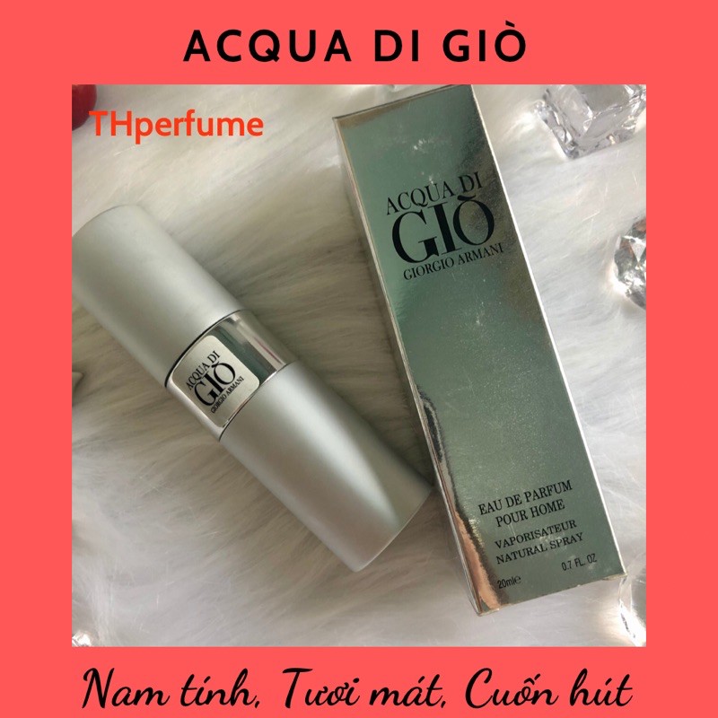 [ Son Vip] Nước Hoa Mini Nam 20ml ACQUA DI GIÒ POUR HOMME (GIÒ TRẮNG)