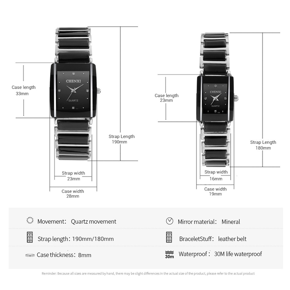 Đồng Hồ Đeo Tay Chexi 104A Dây Giả Sứ Thời Trang Dành Cho Nam Và Nữ