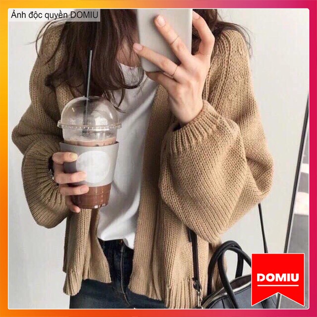 Áo cadigan nữ DOMIU chất len mùa thu đông dày dặn | BigBuy360 - bigbuy360.vn
