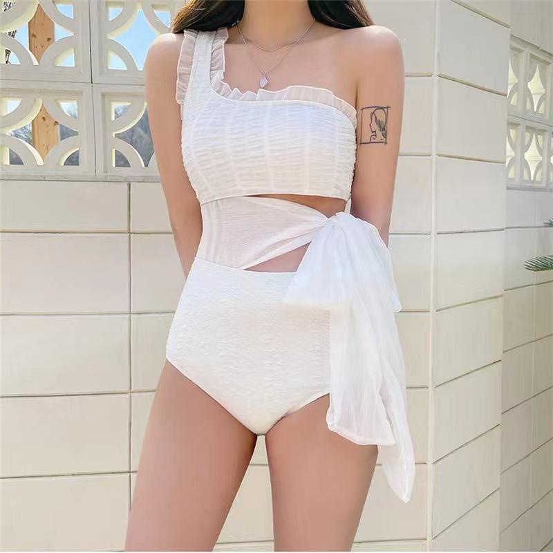 Bikini gân trắng có co dãn