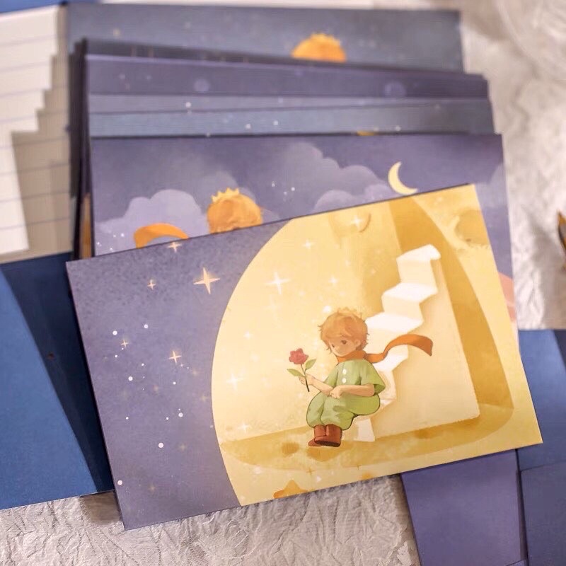 Thư viết tay kèm bao bì hoạ tiết Hoàng Tử Bé