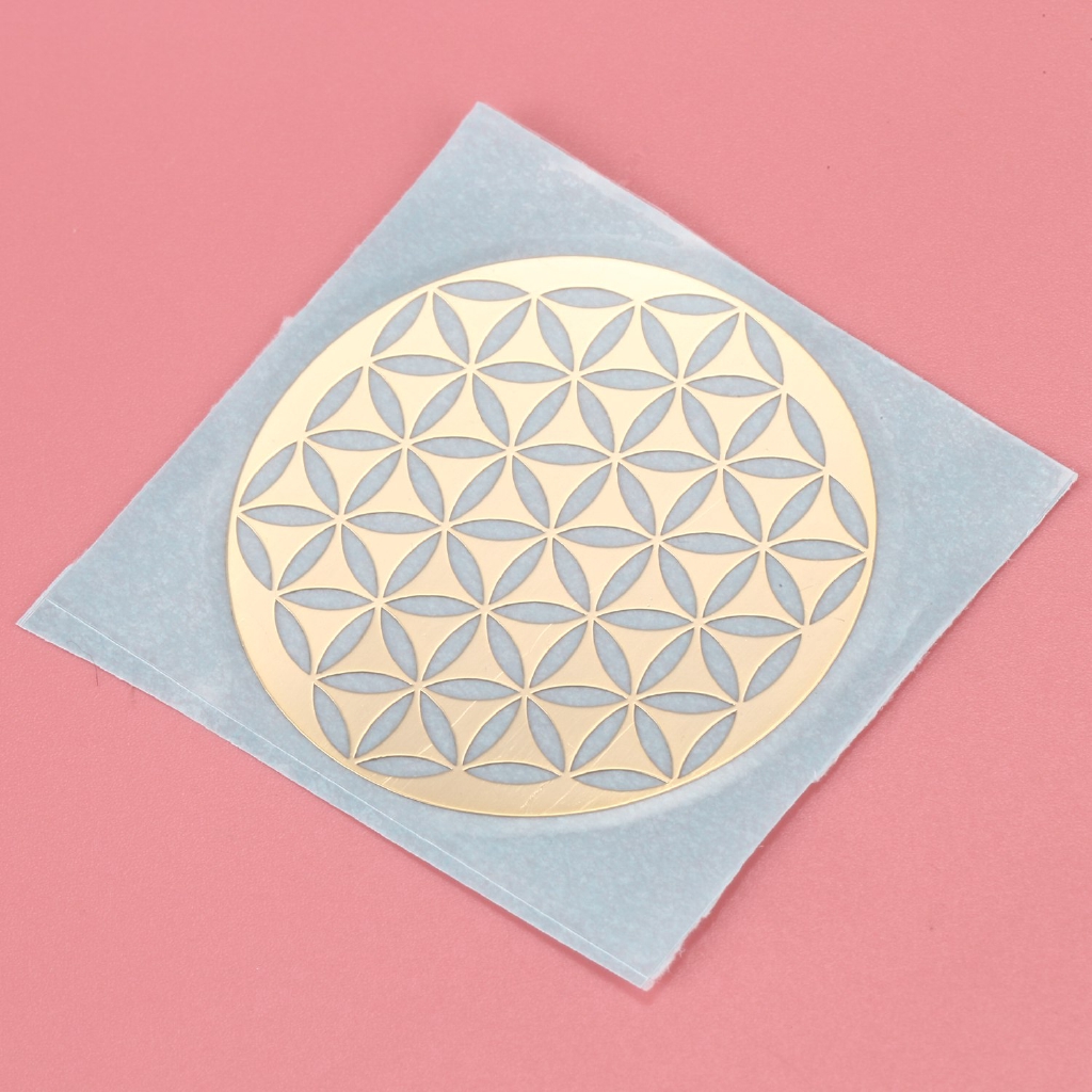 Set 4 Miếng Dán Kim Loại Trang Trí Hình Hoa Xinh Xắn