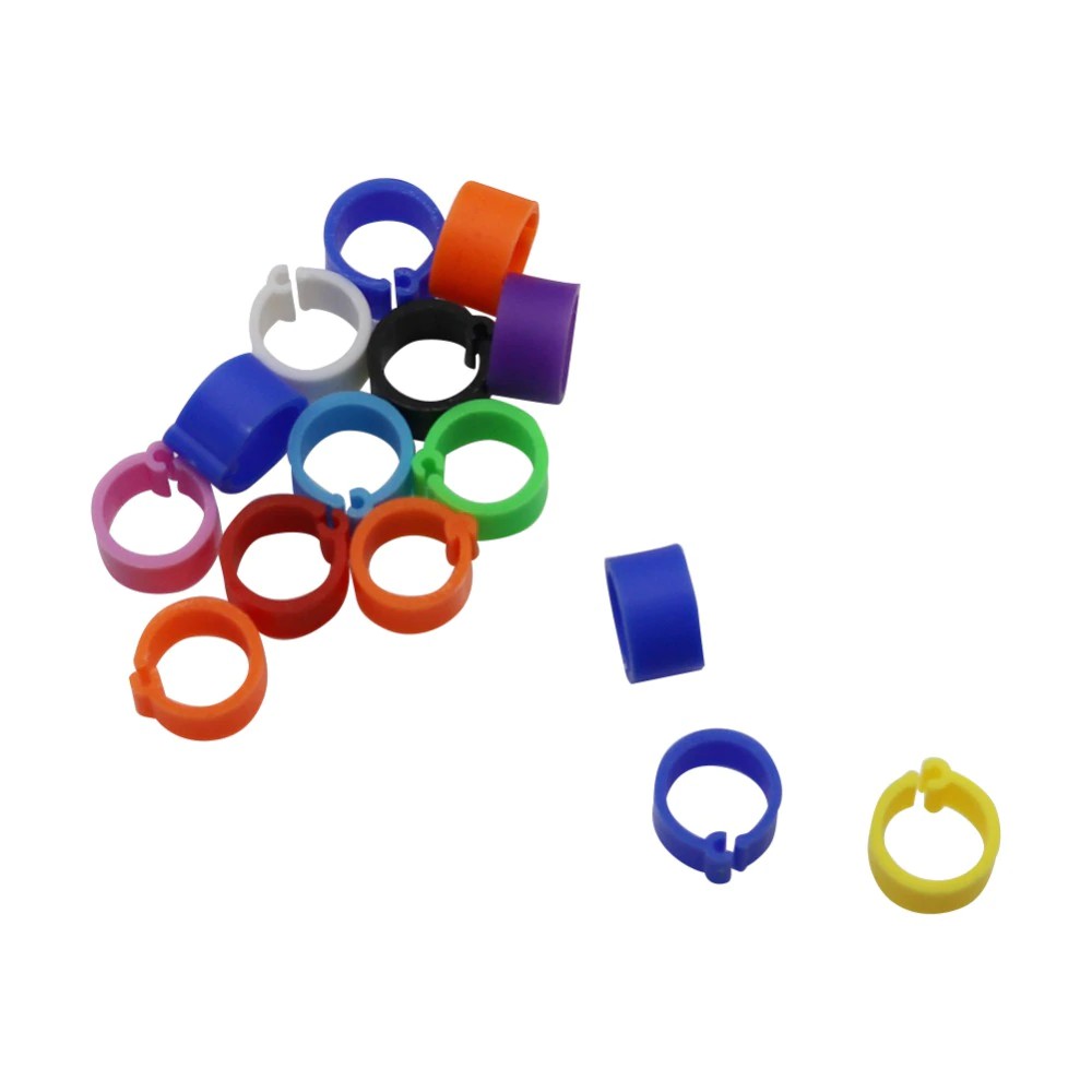 Set 100 Vòng Nhựa Kẹp Chân Chim 8Mm Rộng 7Mm Nhiều Màu Sắc