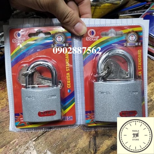 ổ khóa cửa nhà SOWI hàng công ty chìa điện tử (50mm, 60mm) màu xám