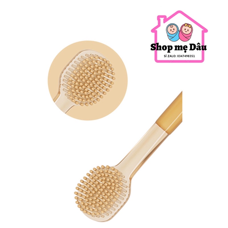 Sét rơ lưỡi bàn chải silicon cho bé từ 0-18 tháng