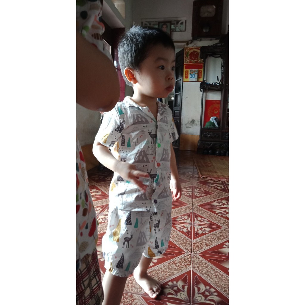 [Bán giá gốc] Pijama trẻ em vải thô Hàn Quốc/Mỹ