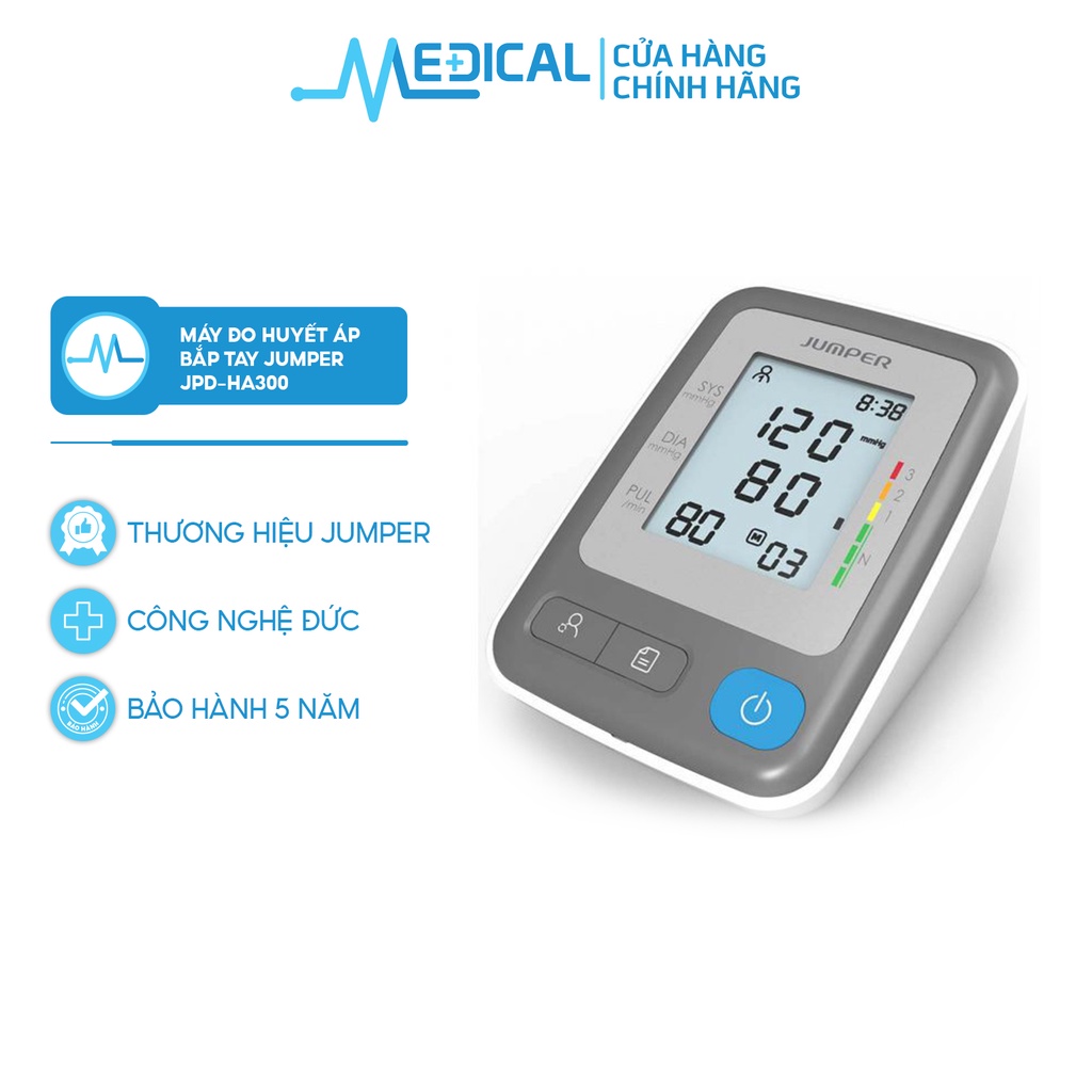 Máy đo huyết áp bắp tay JUMPER JPD-HA300 bảo hành 5 năm chính hãng - MEDICAL