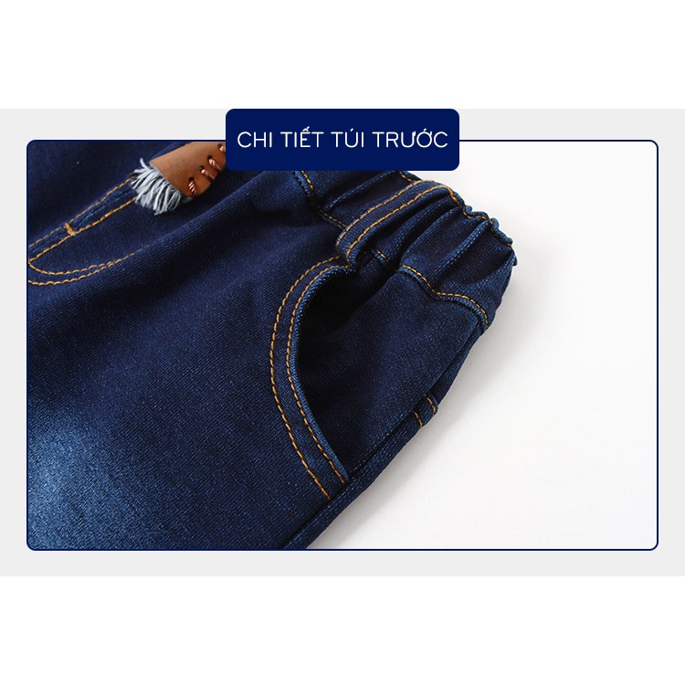 Quần Jean cho bé WELLKIDS quần short Jean chất bò mềm mại hàng xuất Âu Mỹ