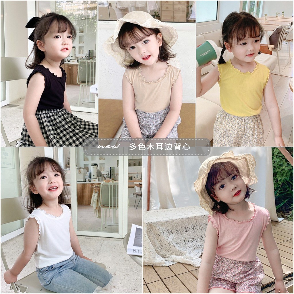 [Set 3 Áo] Áo Phông Bé Gái - Áo Ba Lỗ Bé Gái Phong Cách Hàn Quốc 1-8 Tuổi