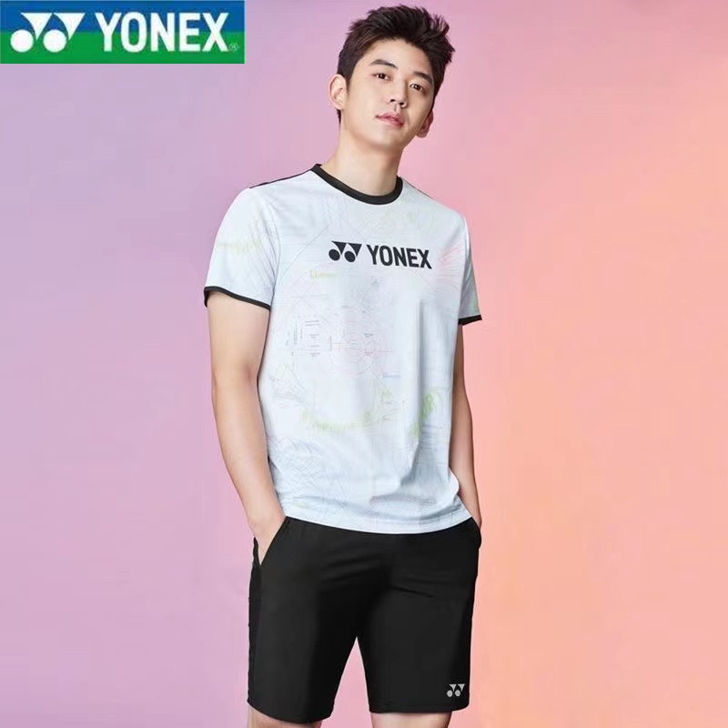 Bộ Đồ Thể Thao Yonex Ngắn Tay Thấm Hút Mồ Hôi Nhanh Khô Thời Trang Hàn Quốc Cho Nam Nữ