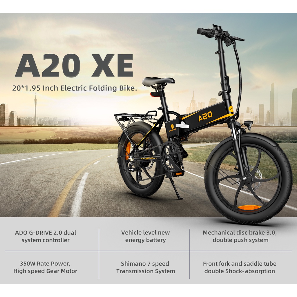 XE ĐẠP ĐIỆN GẤP GỌN ADO A20XE