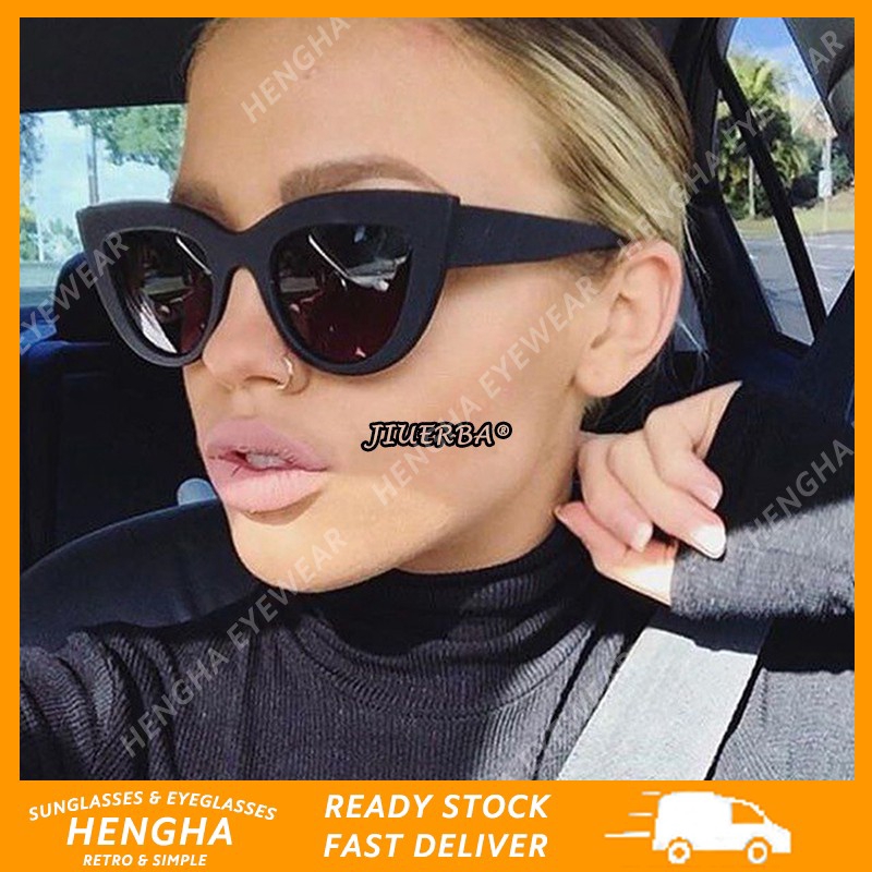 Kính mát thiết kế gọng mắt mèo chống tia UV400 sành điệu cho nữ